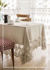 画像3: Chez moi イタリア テーブルクロス Provenza リネン＆レース (3)